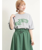 ブロッキングロゴプリントTシャツ