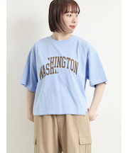 ブロッキングロゴプリントTシャツ