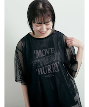 メッシュTシャツ&プリントノースリーブSET