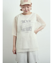 メッシュTシャツ&プリントノースリーブSET