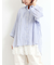 ストライプ柄七分袖シャツ