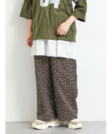 小花柄イージーパンツ