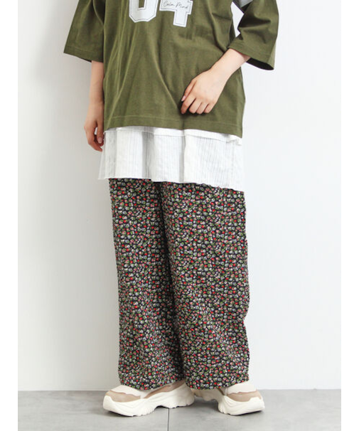 小花柄イージーパンツ