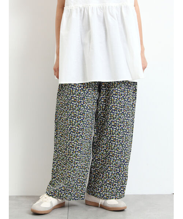 小花柄イージーパンツ