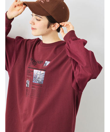 袖布帛インレイロゴプルオーバー