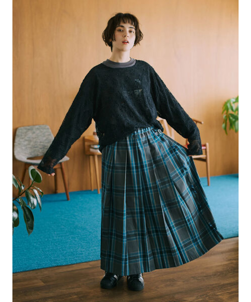 チェックプリーツスカート
