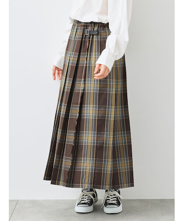 チェックプリーツスカート