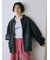 フェイクレザーブルゾン