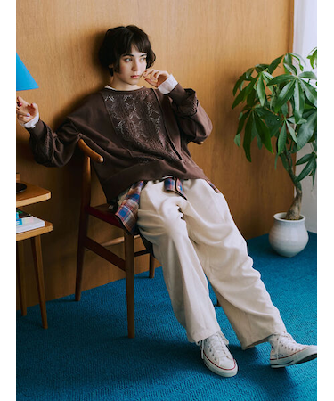 コーデュロイストレートパンツ