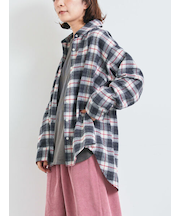起毛チェックシャツ