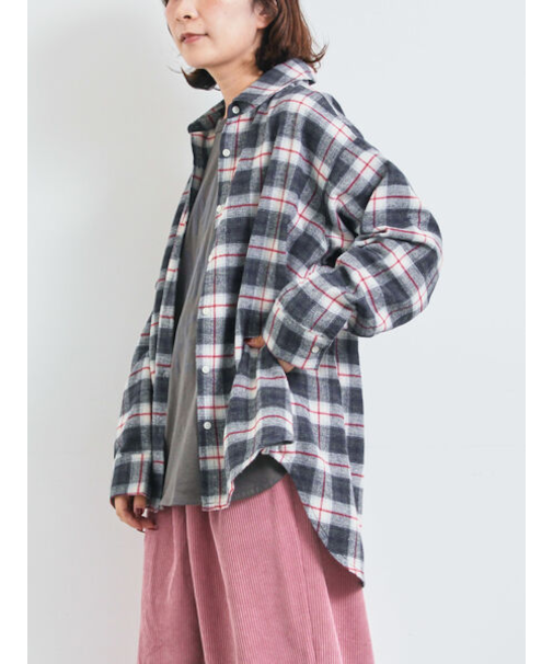 起毛チェックシャツ