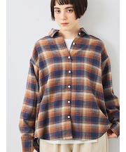 起毛チェックシャツ