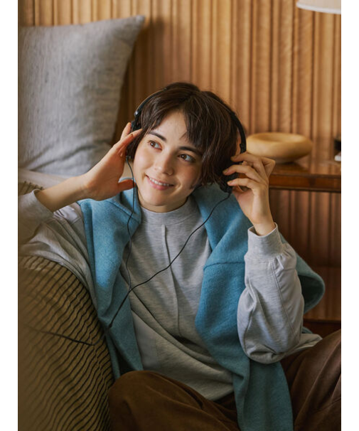 異素材切替スウェット