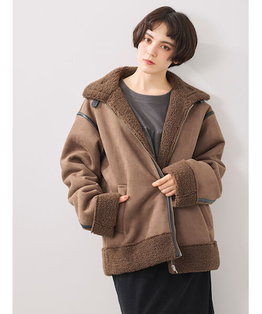 フェイクムートンフライトジャケット