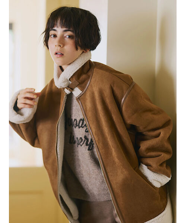 フェイクムートンフライトジャケット