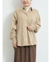 アソート袖口シャーリングブラウス