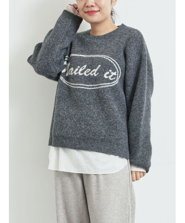 ロゴニットプルオーバー