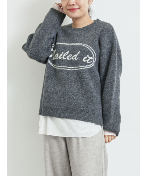 ロゴニットプルオーバー