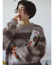 シャギーワイドボーダーニット