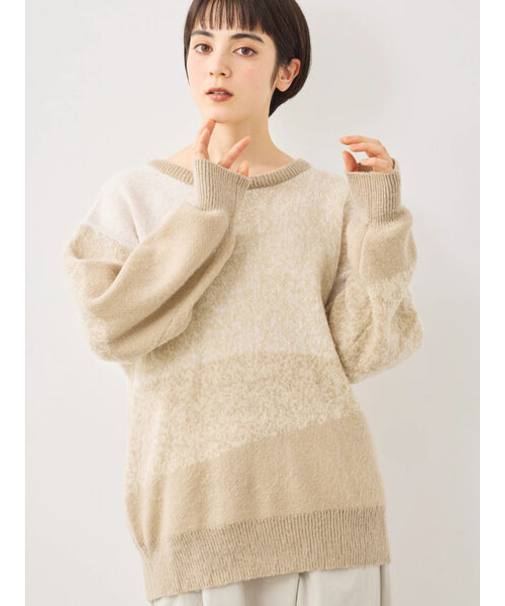 グラデーションニットプルオーバー