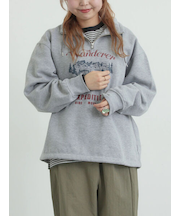 裏起毛ハーフジッププルオーバー