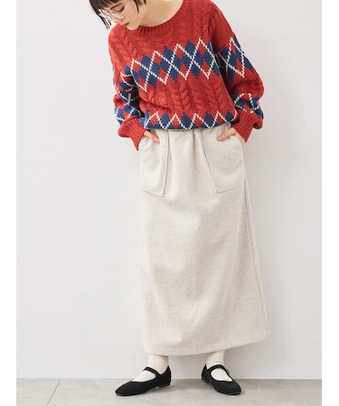 ウールライクスカート