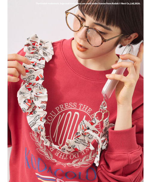 【KODAK】総柄スマホストラップ付ポーチ