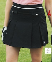 撥水加工 ボックスプリーツ ストレッチ スカート