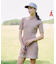 ワイドリブAラインニットワンピ