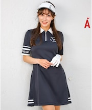 バックプリーツポロワンピース