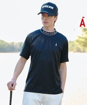 3Dロゴジャカード半袖モックT