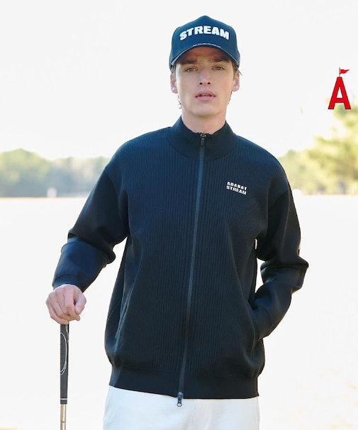 スタンドジップニットブルゾン