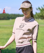 エンブレムスキッパーニットポロシャツ