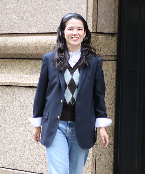 ◇オンラインストア限定◇コンバットウール 段返り3釦ブレザー