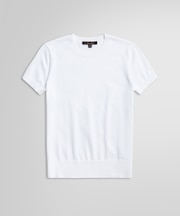 スーピマコットン クルーネック ショートスリーブセーター