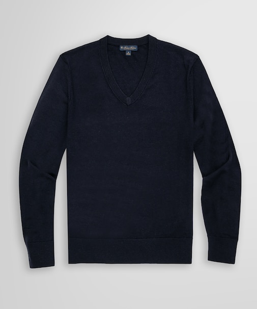 メリノウール　Vネックセーター