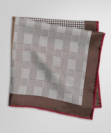 シルクツイル ４パネルプリント ポケットスクエア