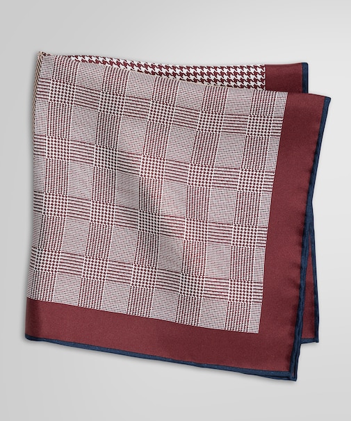 シルクツイル ４パネルプリント ポケットスクエア