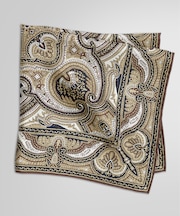 シルクツイル ラージペイズリープリント ポケットスクエア