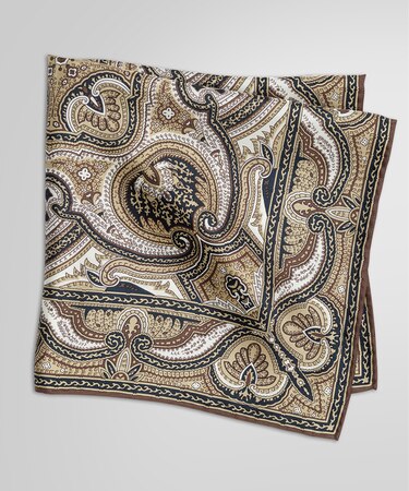 シルクツイル ラージペイズリープリント ポケットスクエア