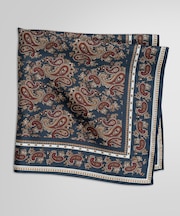 シルクツイル スモールペイズリープリント ポケットスクエア