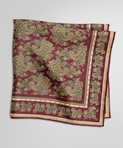 シルクツイル スモールペイズリープリント ポケットスクエア