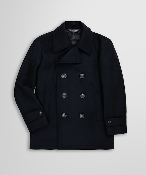 Westbrook ブラック ピーコート ウール混合 Westbrook ブラック ピーコート ウール混合