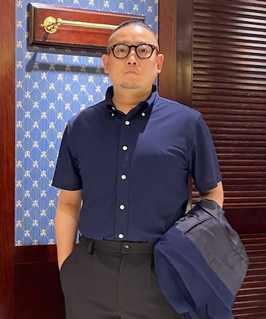 ◆オンラインストア限定◆ポリエステル GFロゴ ショートスリーブ カノコニットシャツ