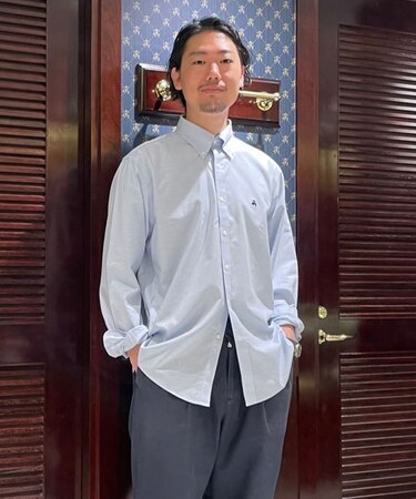 ストレッチオックスフォード GFロゴ カジュアルシャツ Regular Fit