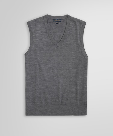 メリノウール　Vネックベスト
