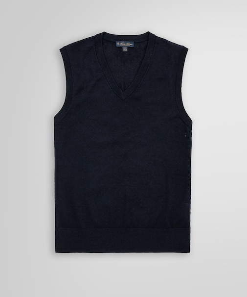 メリノウール　Vネックベスト