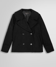 ウール ４ボタン ショートコート