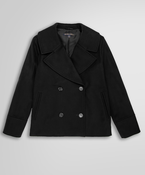 ウール ４ボタン ショートコート