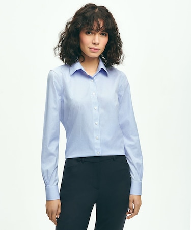 スーピマコットンストレッチ ストライプシャツ Fitted Fit